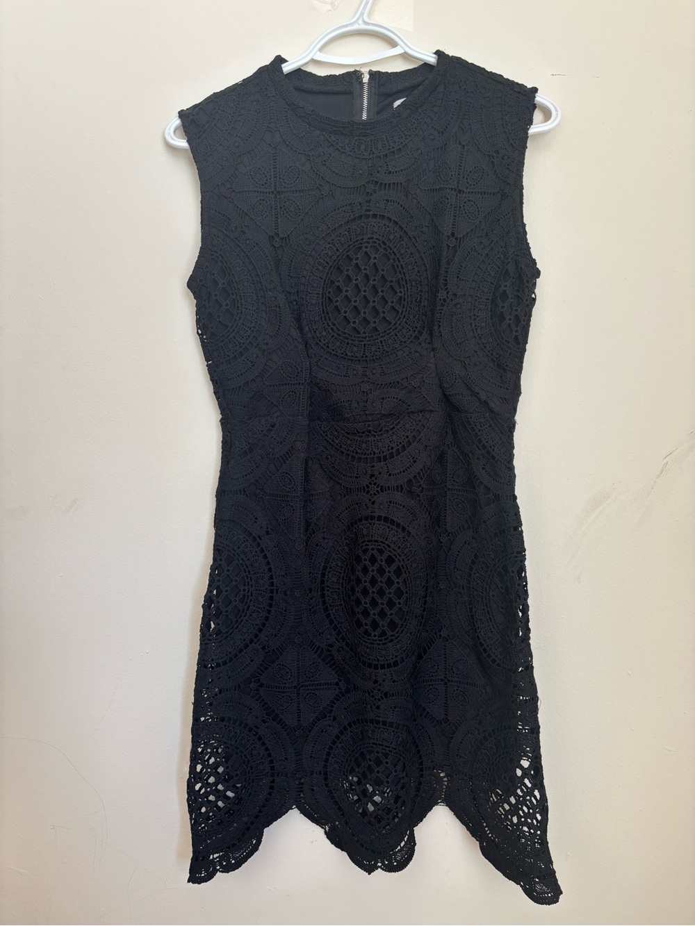 Stella Luce Black Crochet Lace Sleeveless Dress Size Large